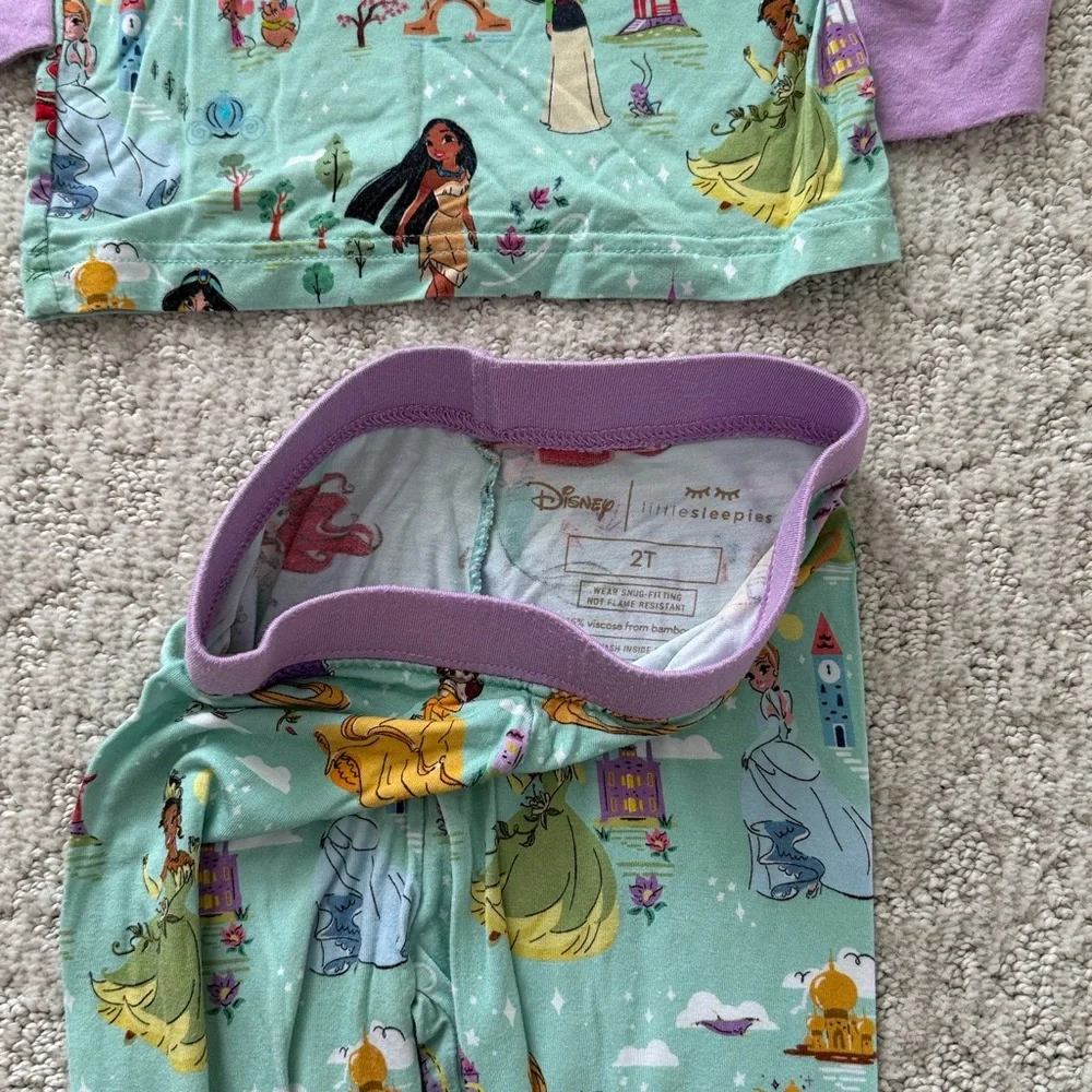 Little Sleepies Disney Princess Dreams Two-Piece Pajama Set - Picture 4 of 6